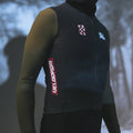 VELODROM RaceDay Thermal Long Sleeve Jersey - Dark Grey/Light Brown Dual Sleeves