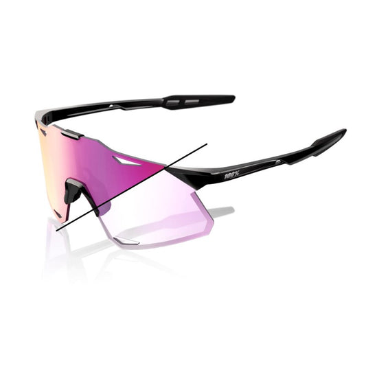 RIDE 100% Hypercraft Sunglasses - Gloss Negre / Purple Flash Mirror Photochromic Lens