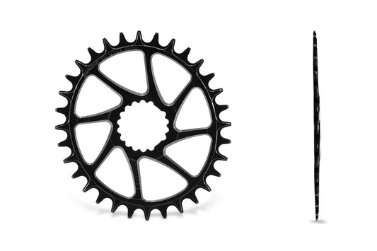 GARBARUK OVAL Plat DIRECT MOUNT CANNONDALE HOLLOWGRAM (AI COMPATIBLE) - Negre