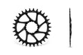 GARBARUK Round  Chainring DIRECT MOUNT CANNONDALE HOLLOWGRAM (AI-COMPATIBLE) - BLACK