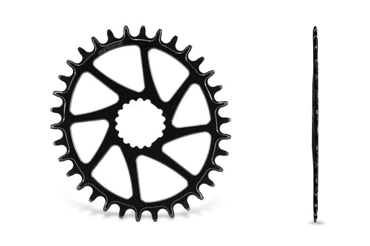 GARBARUK OVAL Plat DIRECT MOUNT CANNONDALE HOLLOWGRAM (AI COMPATIBLE) - Negre