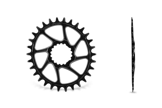 GARBARUK OVAL Plat DIRECT MOUNT CANNONDALE HOLLOWGRAM (AI COMPATIBLE) - Negre