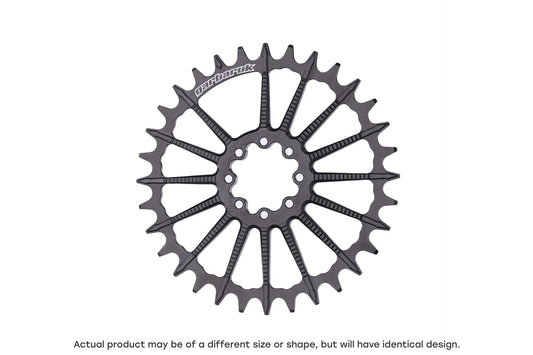 GARBARUK OVAL Plat DM MTB Plat FOR SRAM 8-BOLT - Negre