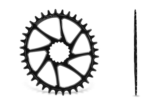 GARBARUK OVAL Plat DIRECT MOUNT CANNONDALE HOLLOWGRAM (AI COMPATIBLE) - Negre