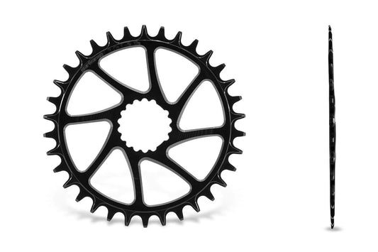 GARBARUK Round  Plat DIRECT MOUNT CANNONDALE HOLLOWGRAM (AI-COMPATIBLE) - Negre