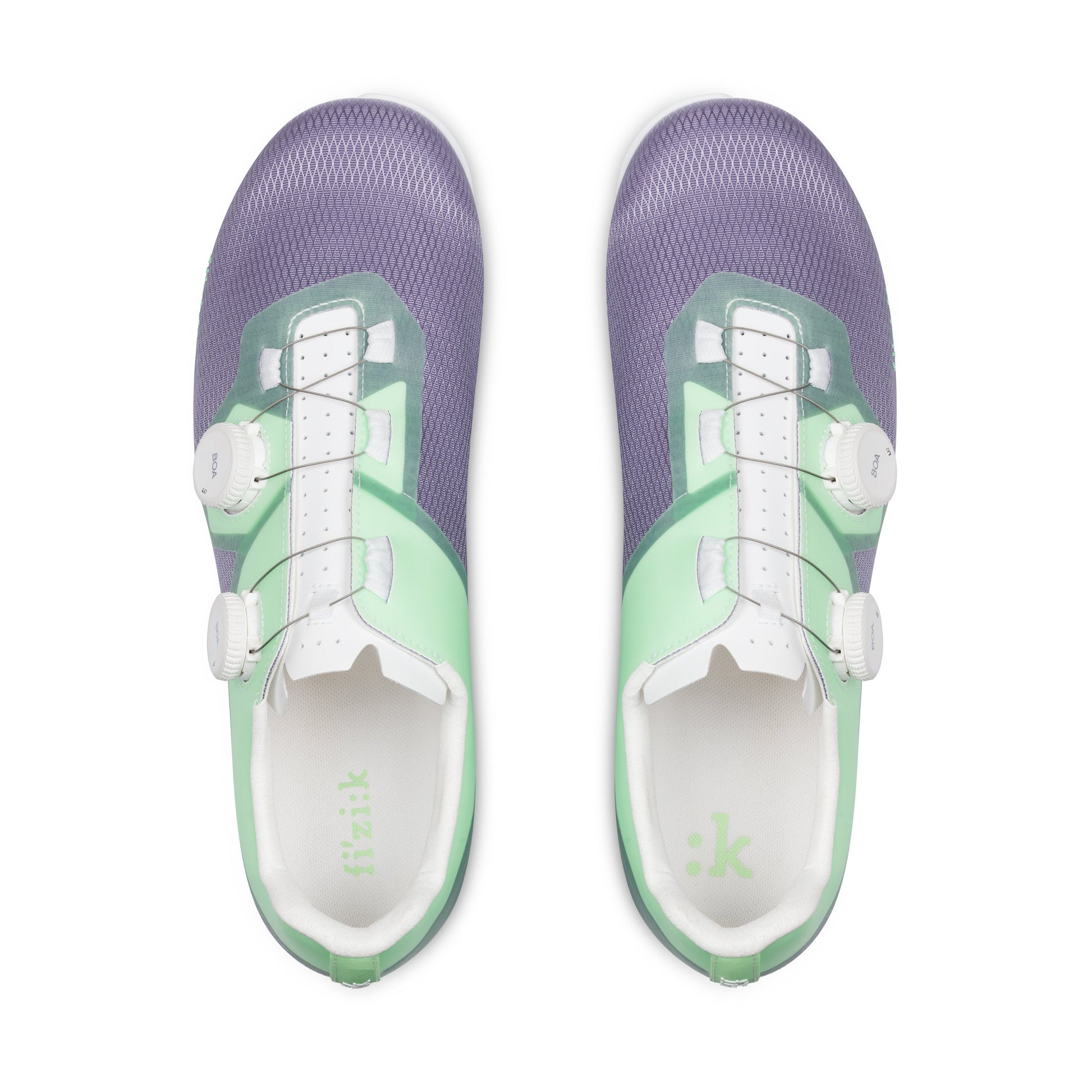 FIZIK LYRA Road Cycling Shoes - Lilac/Green