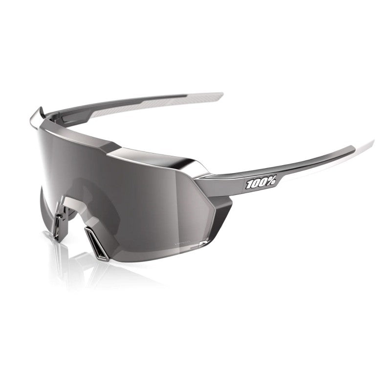 RIDE 100% Korbin Sunglasses - Gloss Black / HiPER Silver Mirror Lens