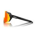 RIDE 100% Korbin Sunglasses - Gloss Metallic Schwarz / HiPER Red Multilayer Mirror Lens