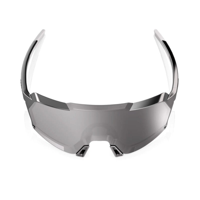 RIDE 100% Korbin Sunglasses - Gloss Black / HiPER Silver Mirror Lens