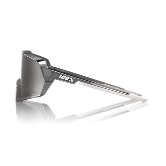 RIDE 100% Korbin Sunglasses - Gloss Noir / HiPER Silver Mirror Lens