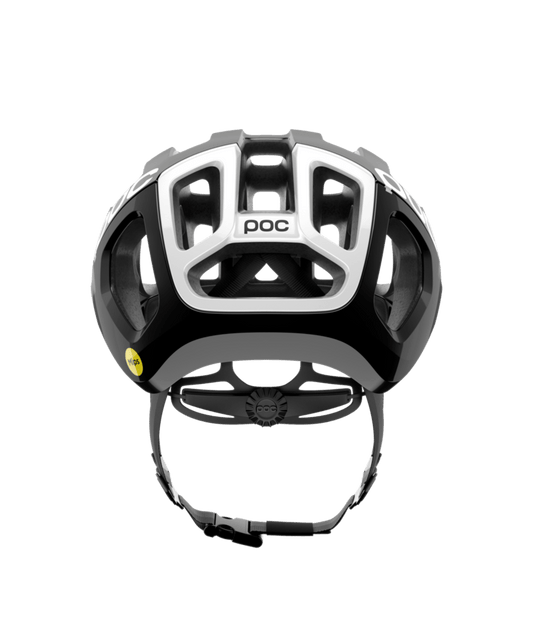 POC Ventral Air Mips - Uranium Sort Matt/Hydrogen Hvid With Logo