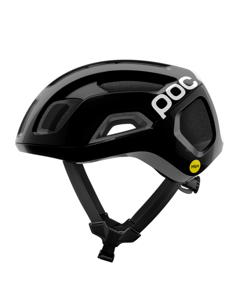 POC Ventral Air Mips - Uranium Nero Matt/Hydrogen Bianco With Logo