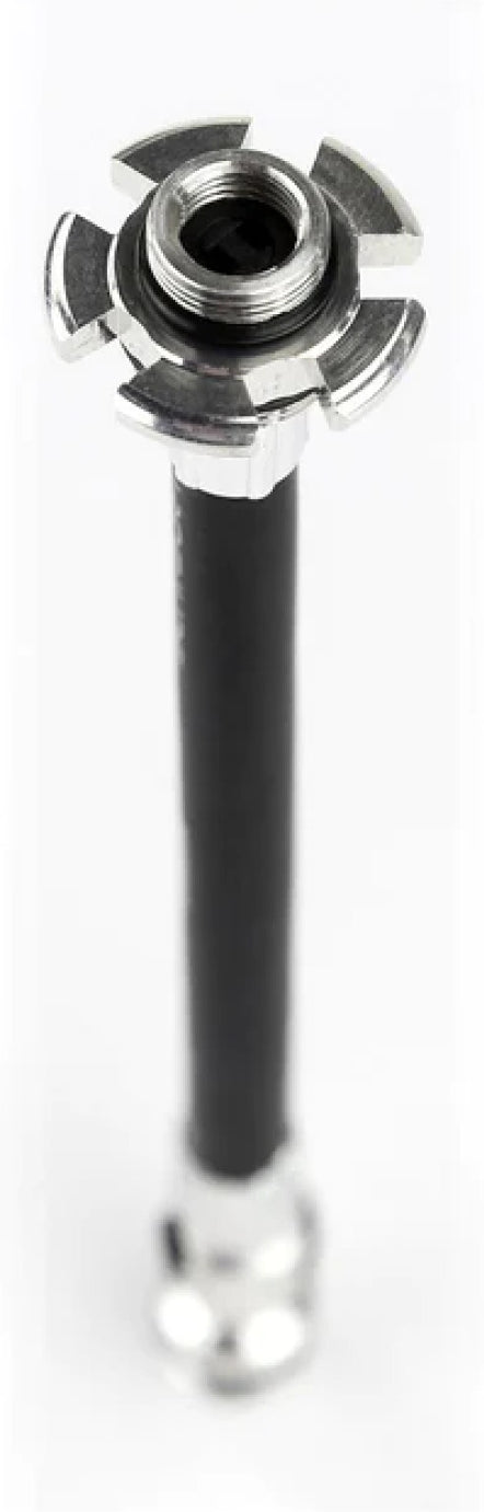LEZYNE ABS FLEX HOSE PRESTA WITH VALVE TOOL FOR ROAD DRIVE PUMPS - Schwarz/SILVER