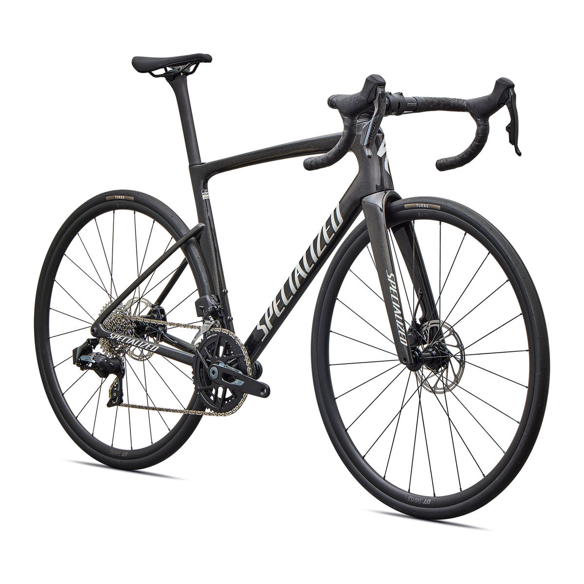 SPECIALIZED TARMAC SL9 COMP ROAD BIKE SRAM RIVAL AXS - GLOSS CHARCOAL TINT / DOLOMITE METALLIC