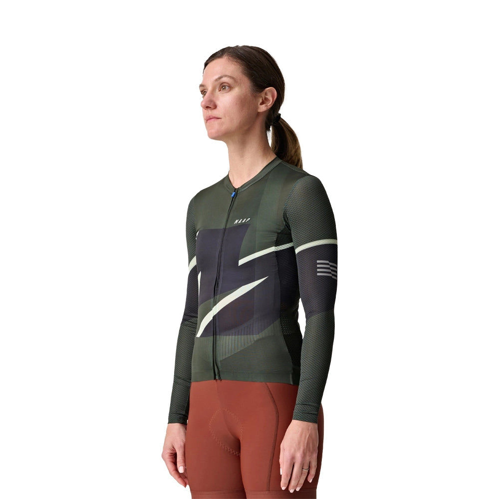 MAAP Evolve 3D Pro Air Women LS Jersey 2.0 AW2023 - Bronze Green-Women Long Sleeve Jerseys-