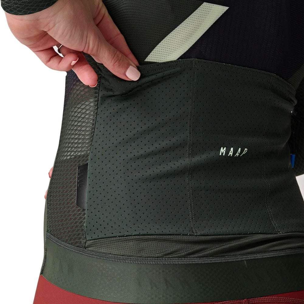 MAAP Evolve 3D Pro Air Women LS Jersey 2.0 AW2023 - Bronze Green-Women Long Sleeve Jerseys-