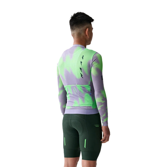 MAAP x Lifeplus Wahoo Team Pro Air LS Jersey 2.0 - Purple Ash/Aqua Green-Long Sleeve Jerseys-