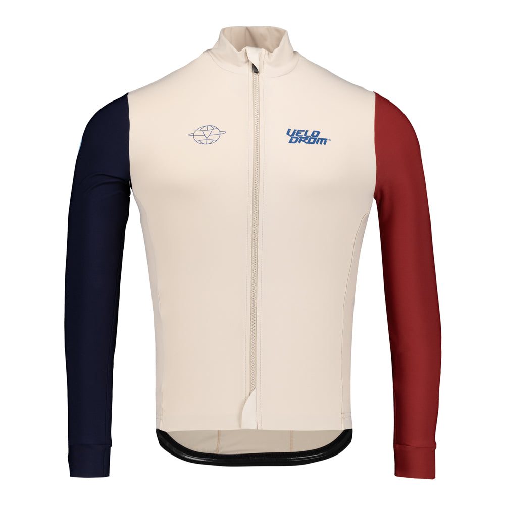 VELODROM RaceDay Thermal Long Sleeve Jersey AW23 - Sand Dual Sleeves