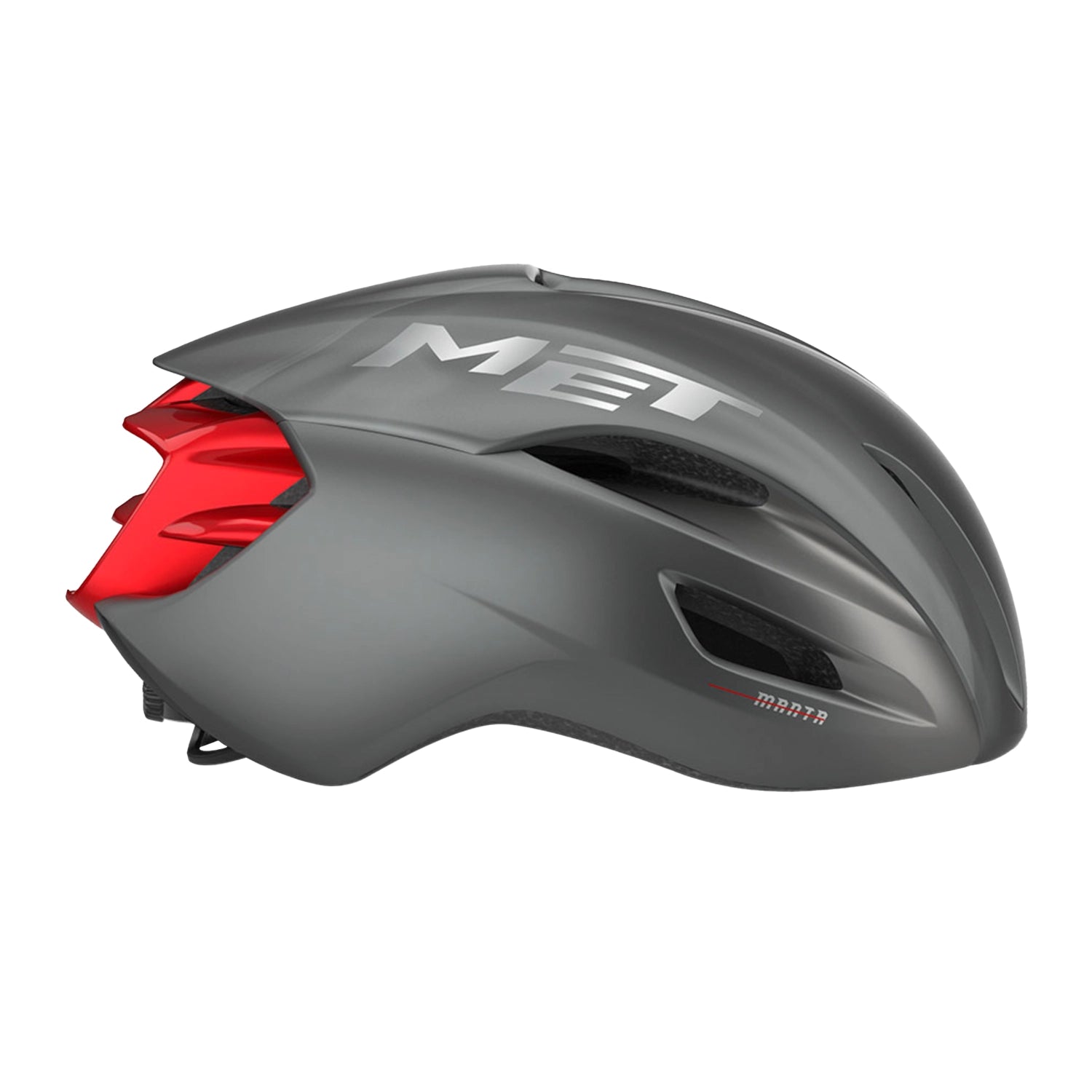 MET Fahrradhelm Manta MIPS - Silver/Red