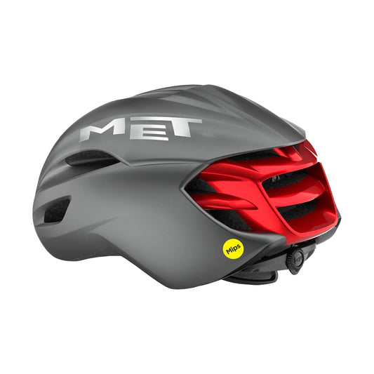 MET Cycling Helmet Manta MIPS - Silver/Red-Velodrom CC