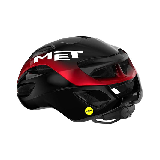 MET Rivale MIPS Cycling Helmet - Black/Red Glossy-