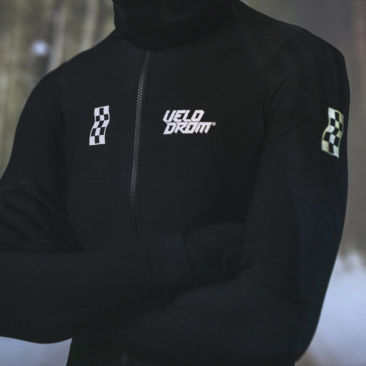 VELODROM RaceDay Thermal Langarmtrikot 2.0 - Schwarz/Weiß