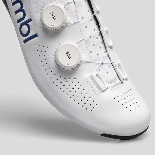 NIMBL Road Cycling Shoes Exceed Ultimate Fleur de Lis - White