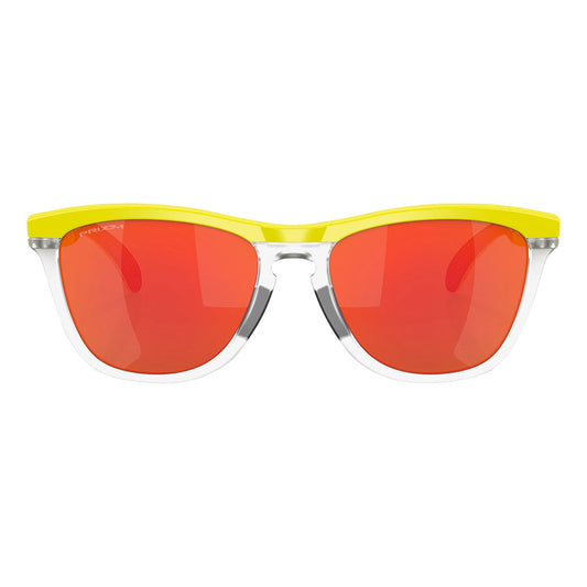 OAKLEY Eyewear Frogskins Range Inner Spark Collection - Matte Tennis Ball Yellow Prizm Ruby