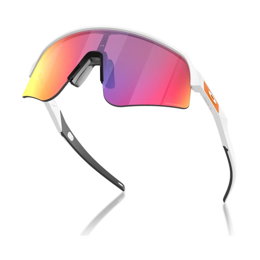 OAKLEY Sutro Lite Sweep Eyewear - Matte White Prizm Road White/Red Frame-Eyewear-888392603975