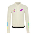VELODROM RaceDay Thermal Fietsshirt lange mouwen - Off Wit/Neon