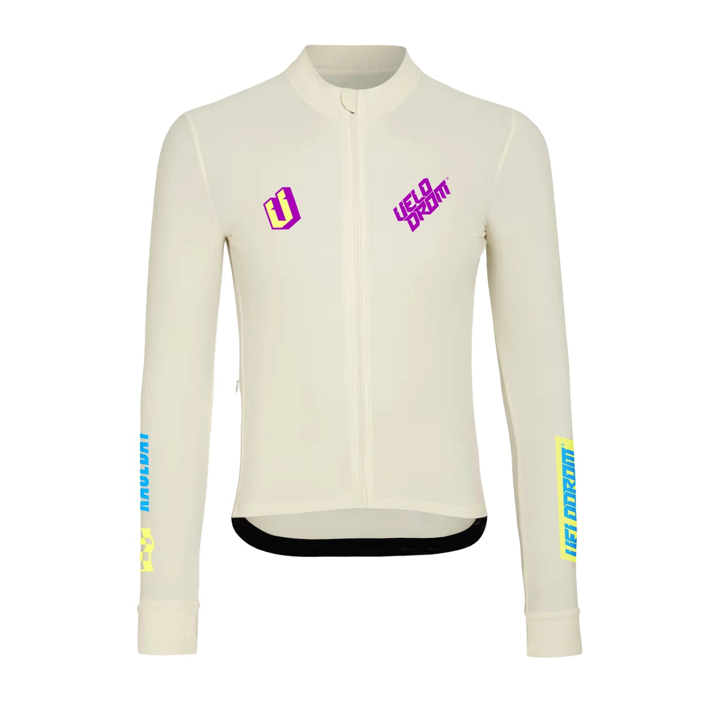 VELODROM RaceDay Thermal Maillot màniga llarga - Off Blanc/Neon