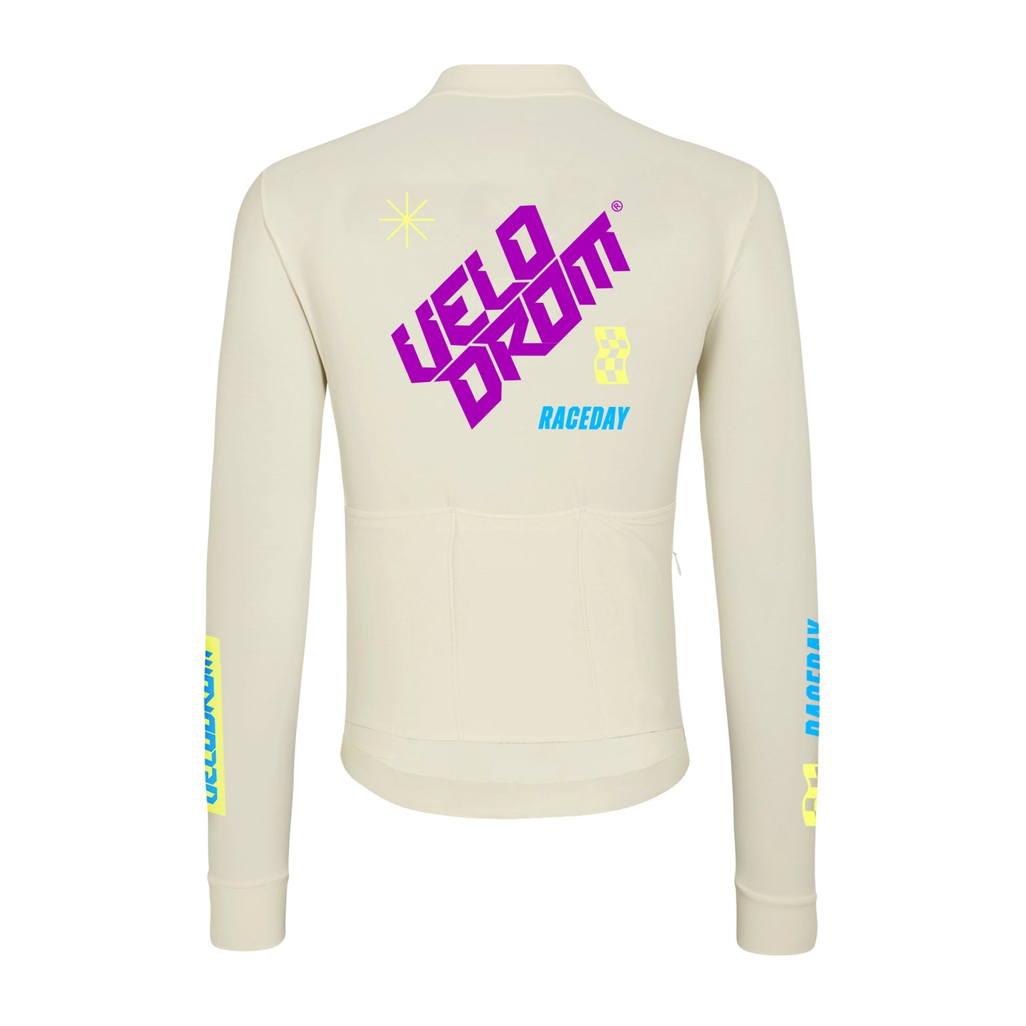 VELODROM RaceDay Thermal Maillot màniga llarga - Off Blanc/Neon