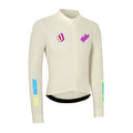 VELODROM RaceDay Thermal Fietsshirt lange mouwen - Off Wit/Neon