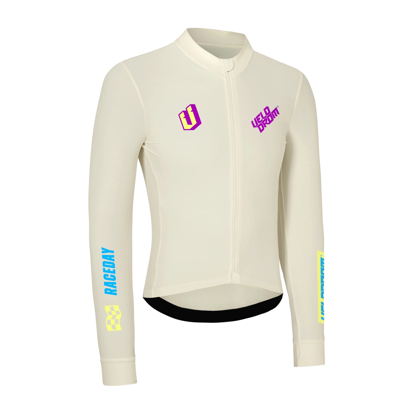 VELODROM RaceDay Thermal Maillot màniga llarga - Off Blanc/Neon