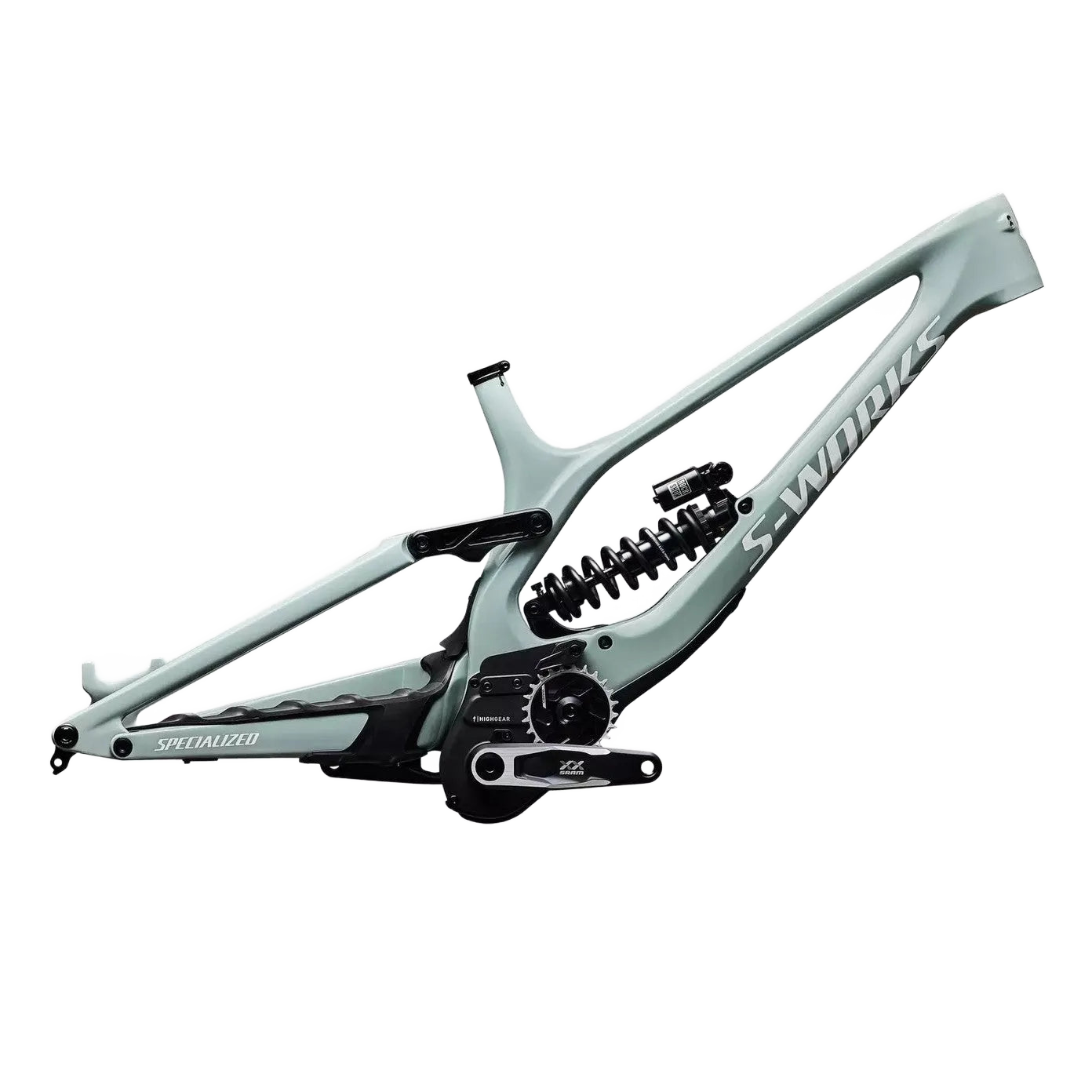 SPECIALIZED Conjunto de cuadro S-Works Demo 11 - Gloss Agave Grey / Metallic White Silver