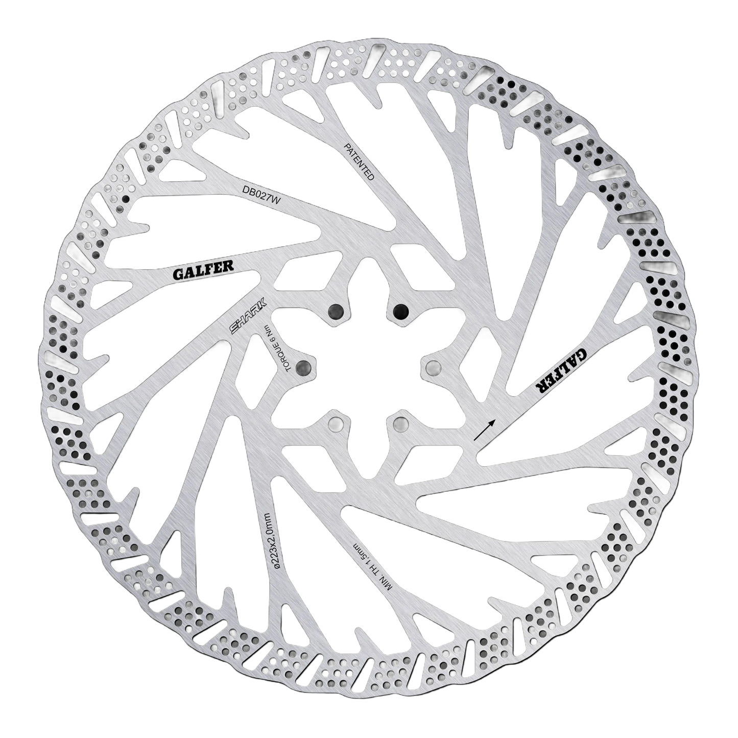 GALFER Shark Gravel/MTB Break Disc Rotor - Silver