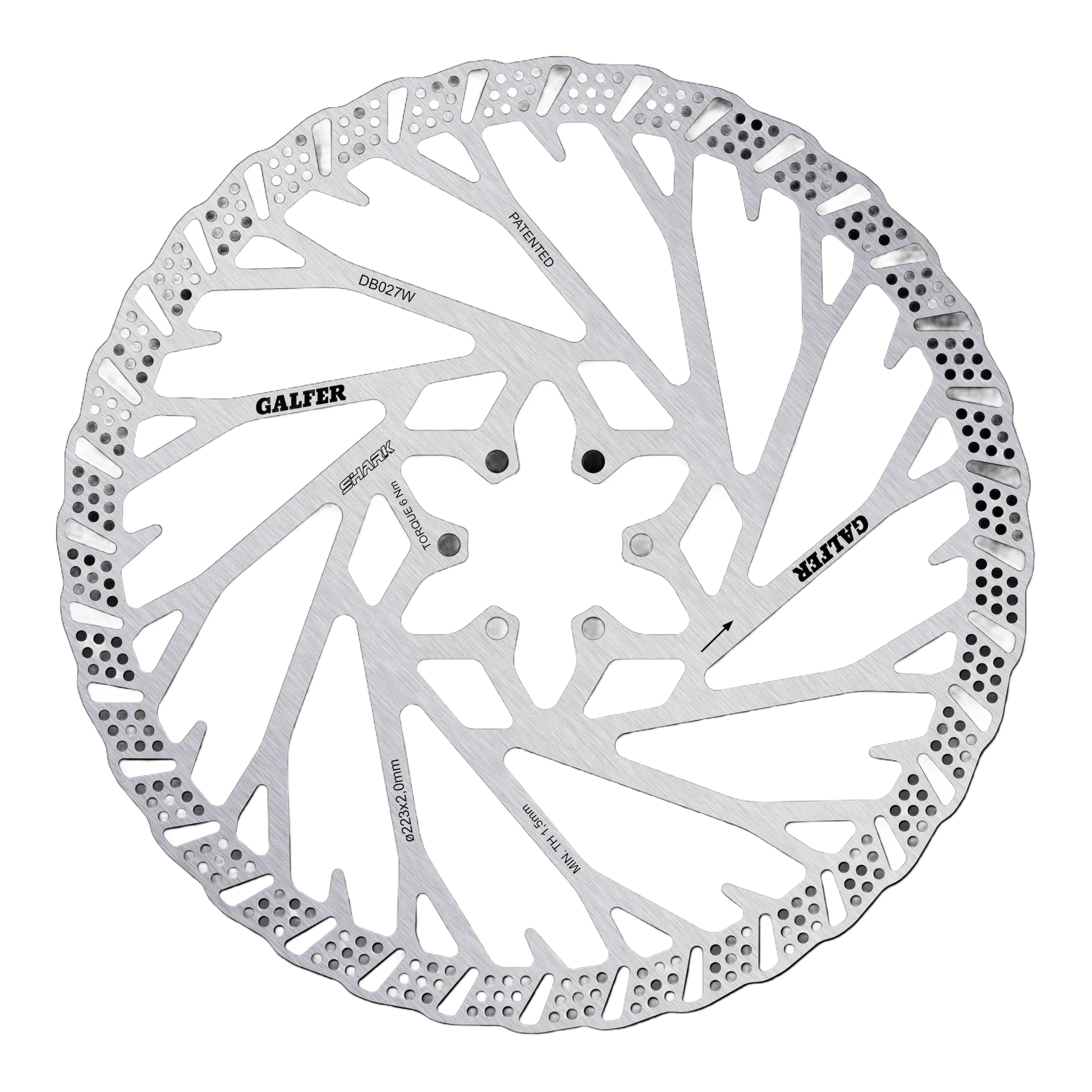 GALFER Shark Gravel/MTB Break Disc Rotor - Silver