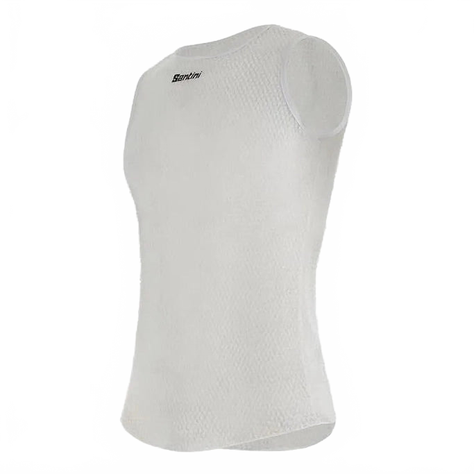 SANTINI Alpha Sleeveless Base Layer - White