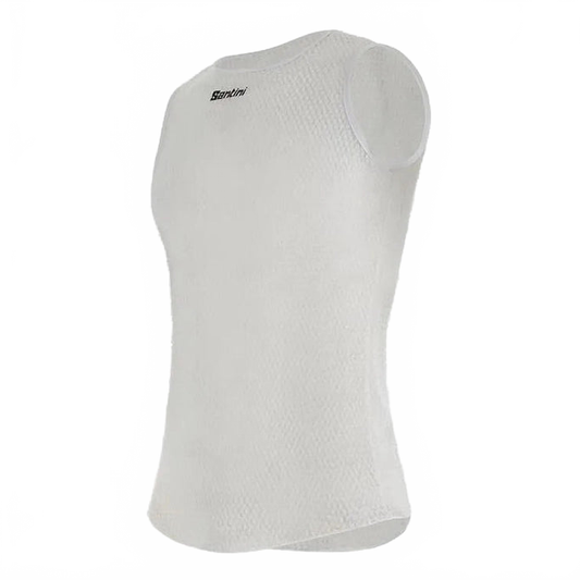 SANTINI Alpha Sleeveless Base Layer - White