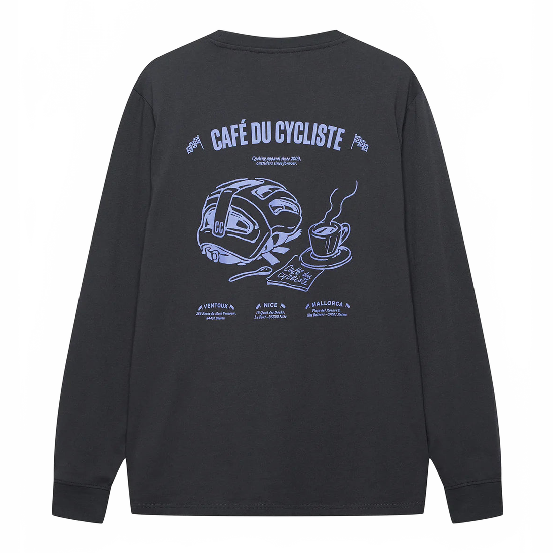 CAFE DU CYCLISTE Maria LS TShirt - Anthracite