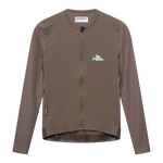 CAFE DU CYCLISTE Andrea Women Super Light LS Jersey - Carob