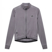 CAFE DU CYCLISTE Charlie Brushed Long Sleeve Jersey - Cold Dye Charcoal