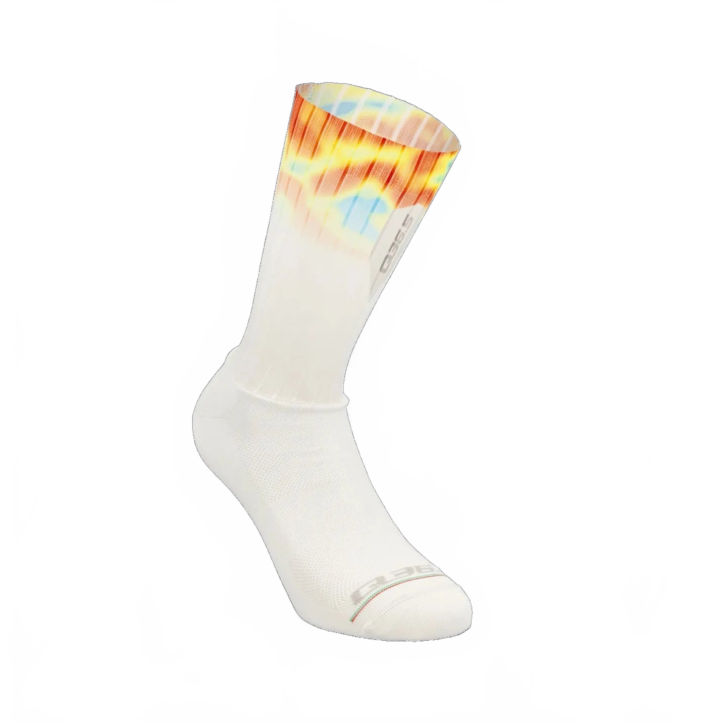 Q36.5 Dottore Aero 19 Socks Weathermap - White