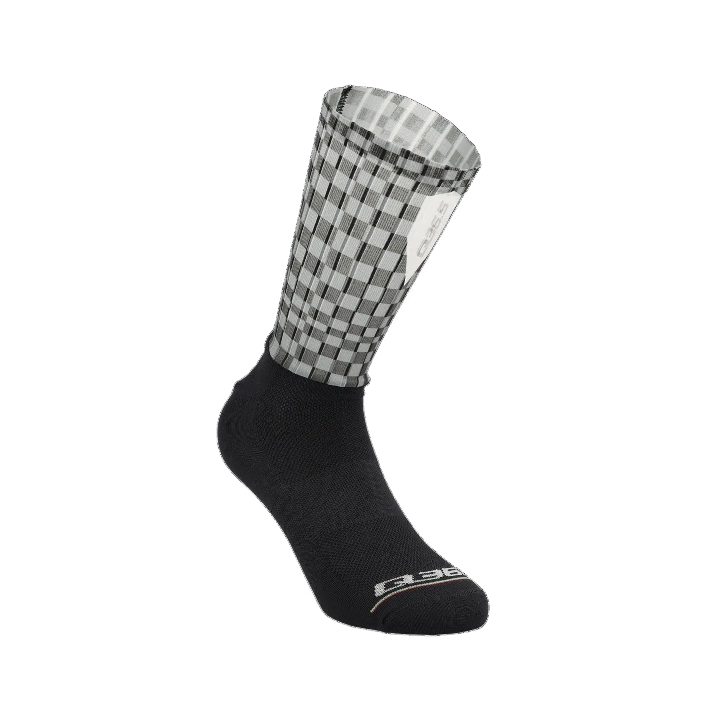 Q36.5 Dottore Aero 19 Socks Check - Grey
