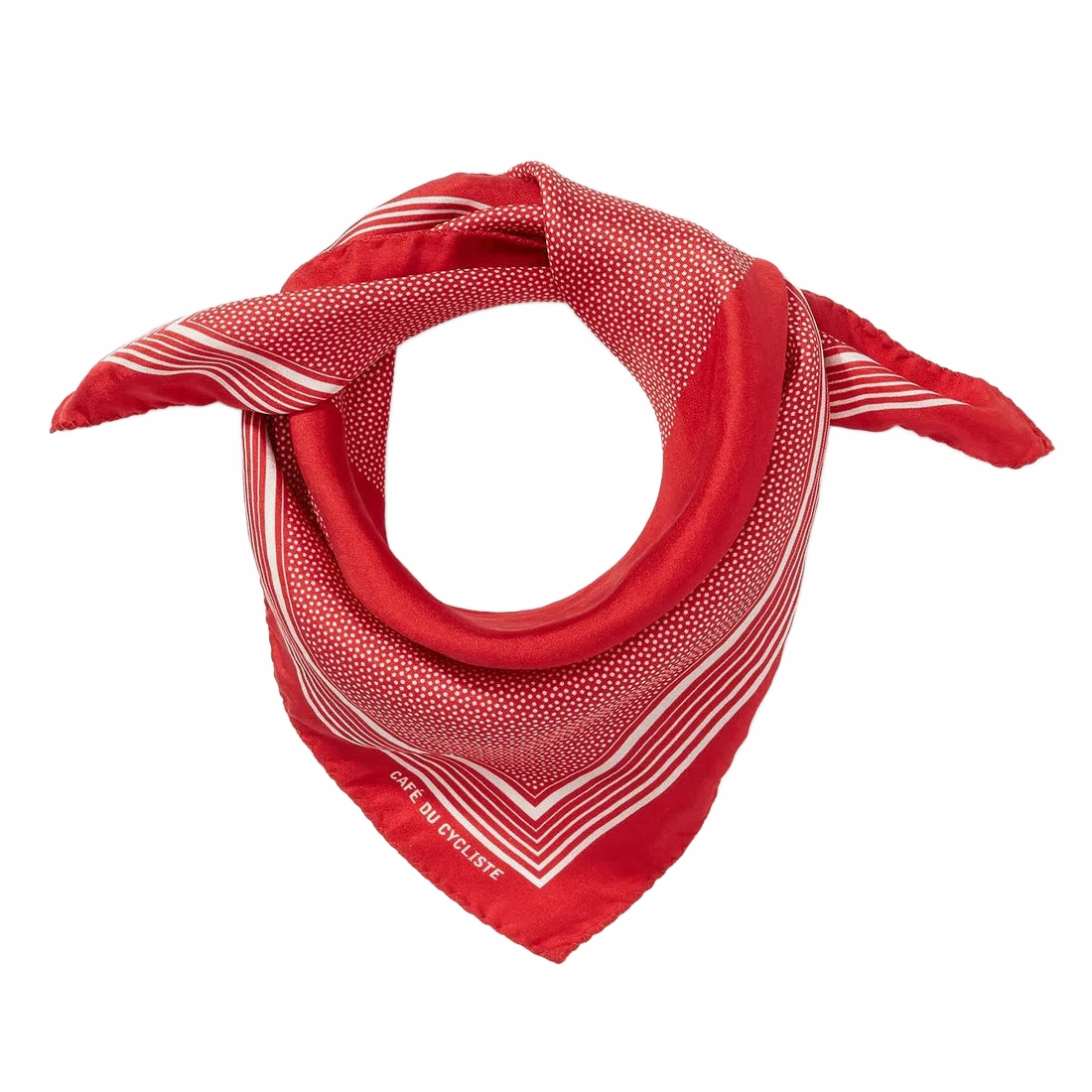CAFE DU CYCLISTE Carré De Soie Silk Neck Scarf - Red