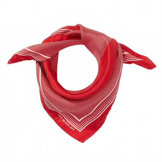 CAFE DU CYCLISTE Carré De Soie Silk Neck Scarf - Red