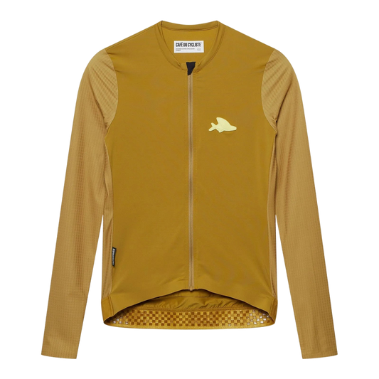 CAFE DU CYCLISTE Andrea Women's LS Jersey - Golden Olive