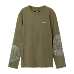 PEDALED Lifewear Double Face Long Sleeve Tee - Military Green