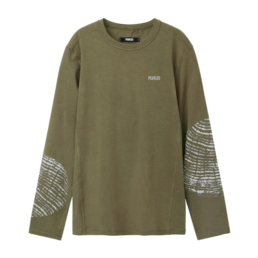 PEDALED Lifewear Double Face Long Sleeve Tee - Military Green