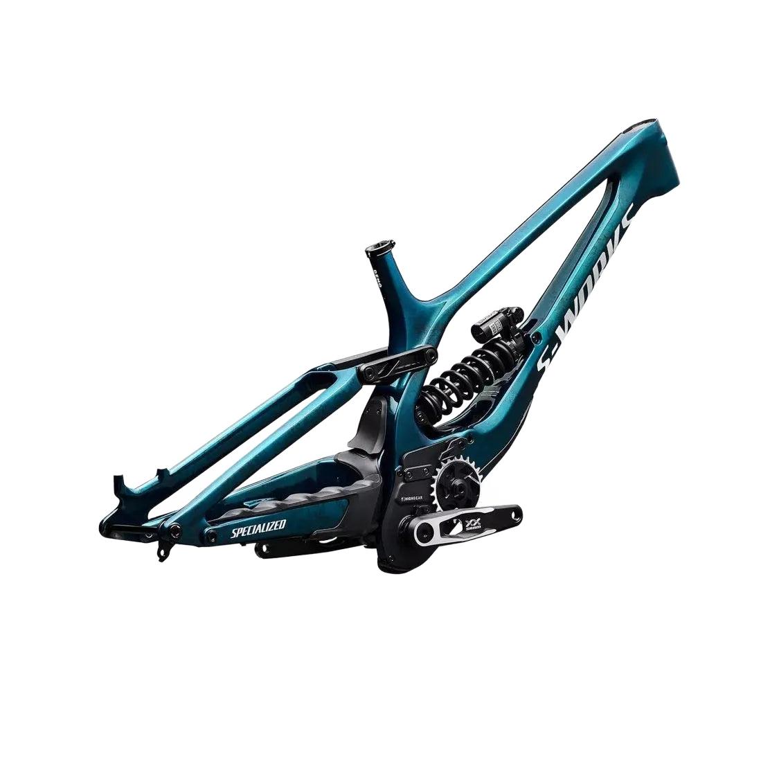 SPECIALIZED Conjunto de cuadro S-Works Demo 11 - Gloss Teal Tint Carbon / Smoke / White